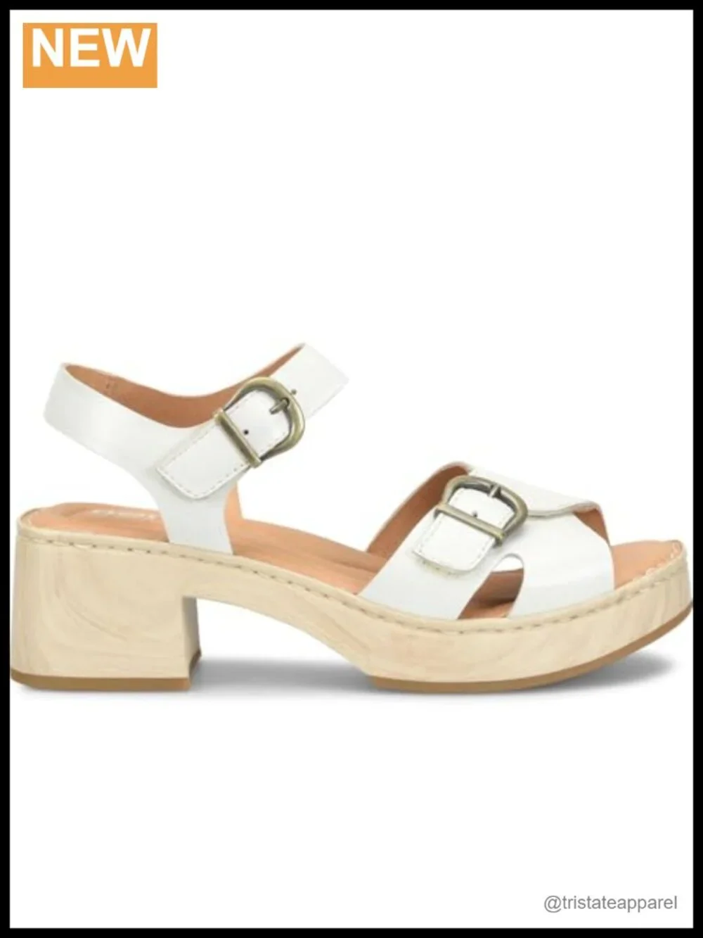 Born Women's Bella Leather Platform Sandal Comfort Buckle